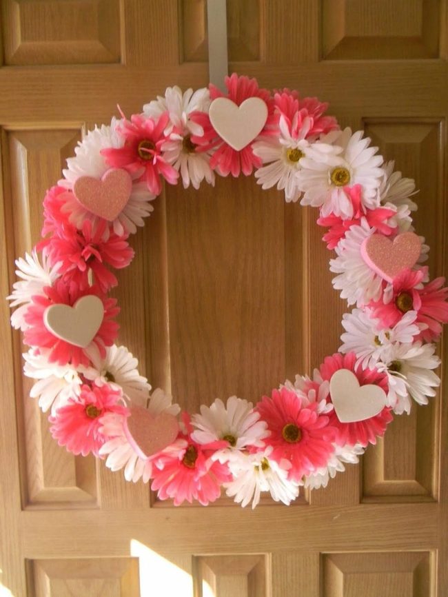 Pastel Heart Flower Wreath