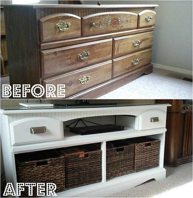Painted Dresser Television Stand