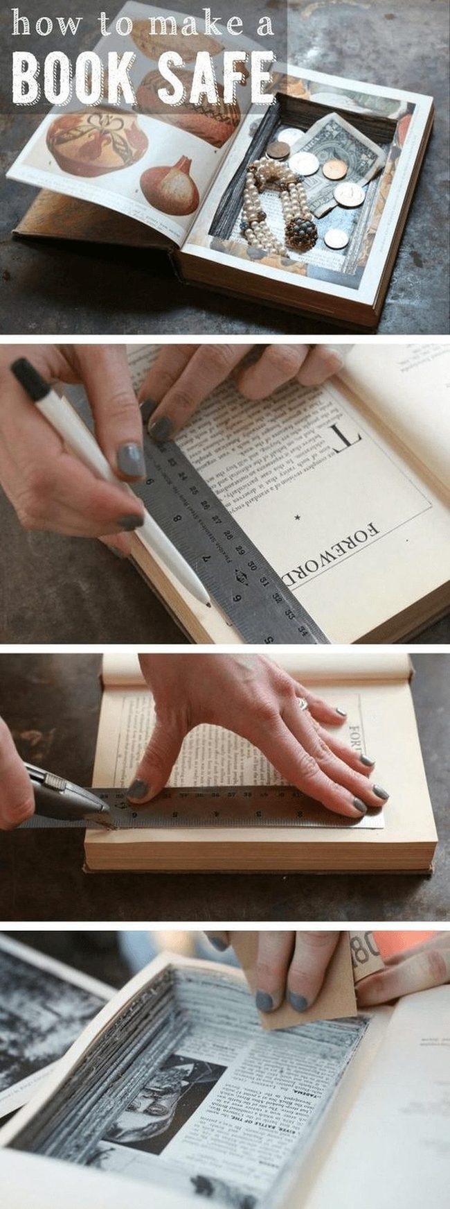 Vintage Book Secret Safe