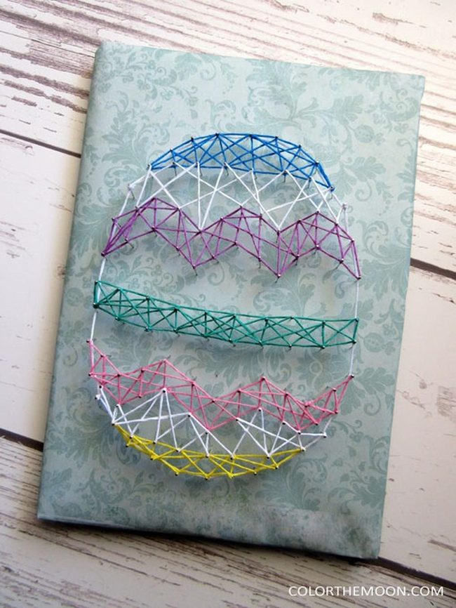 Multicolored Thread Burst Oval
