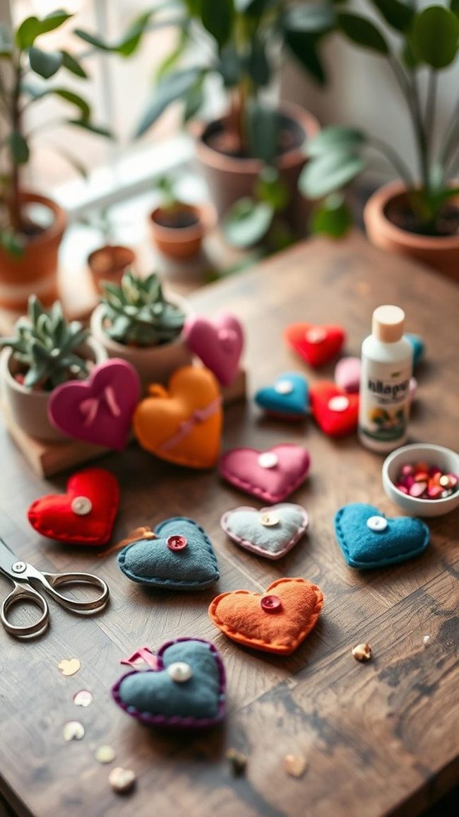 Colorful Paper Hearts for Your Fridge