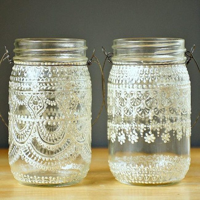 Colorful Hand-Painted Glass Votives