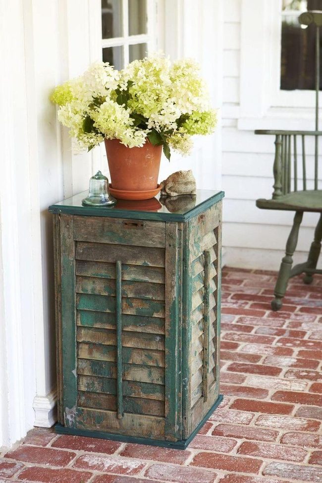 Stacked Shutters Side Table