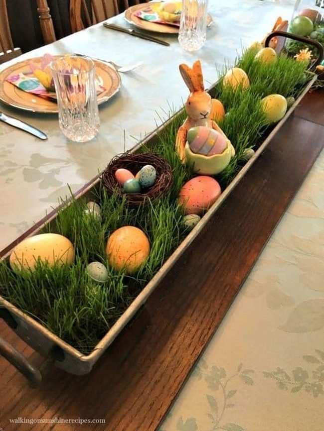 Pastel Easter Bunny Figurines
