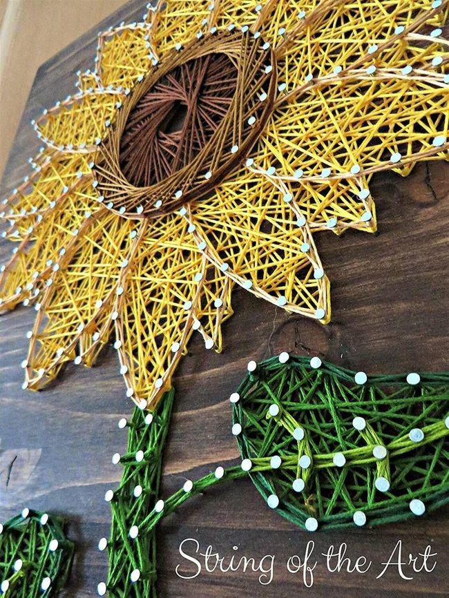 Golden Sunflower String Art Kit