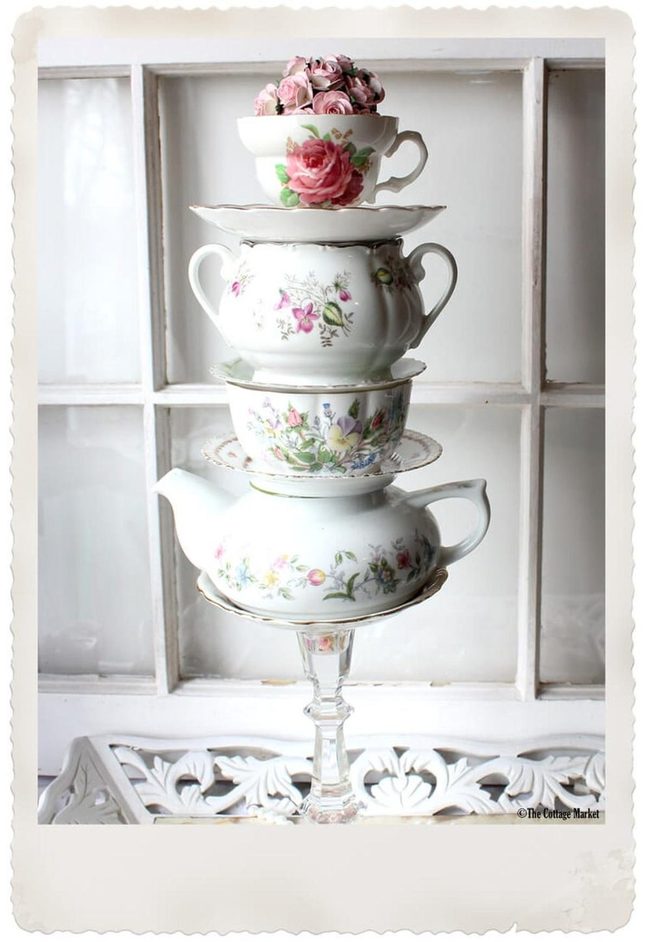 Blooming Teacup Table Focal Points