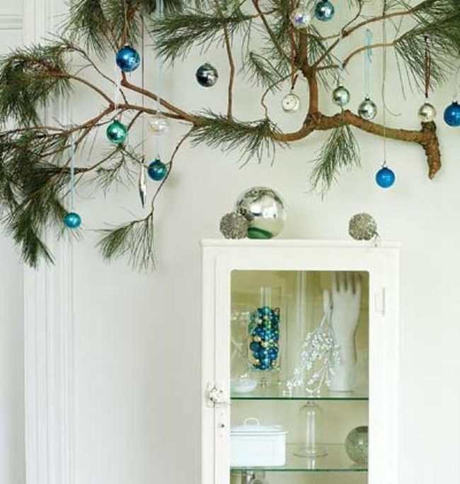 Blue Ornaments On White Simplicity