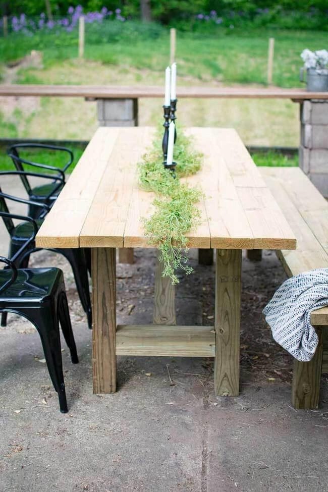 Handbuilt Farmhouse Wood Table