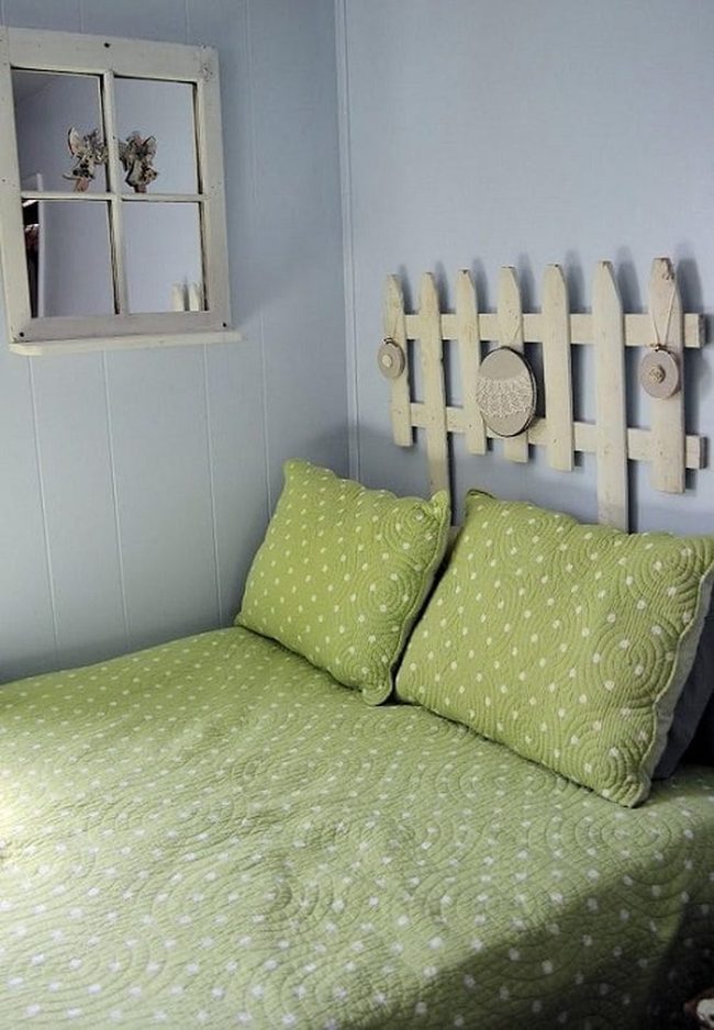 Weathered Fence Board Headboard