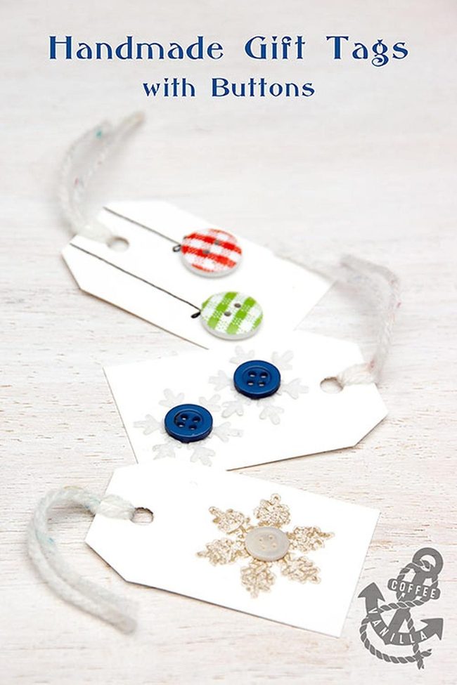 Colorful Button Gift Tags