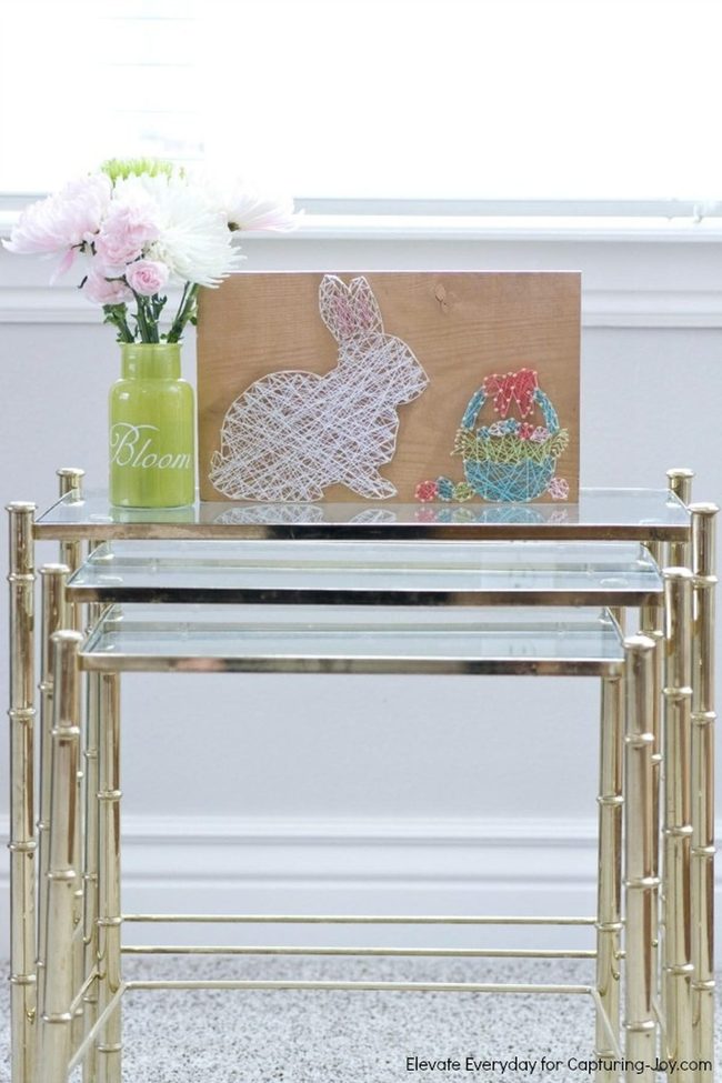 Colorful String Art Easter Corner