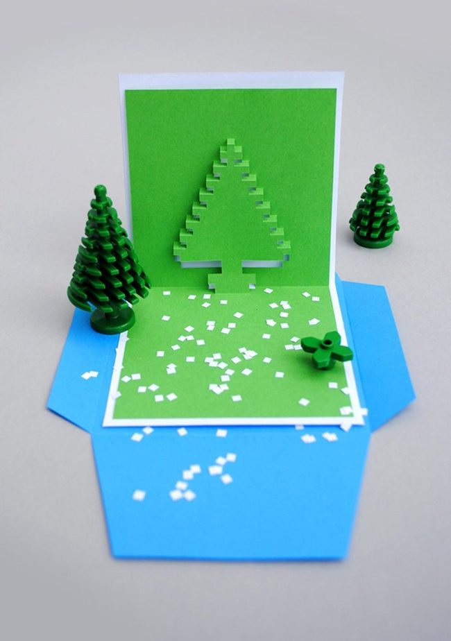 Layered Green Paper Composition