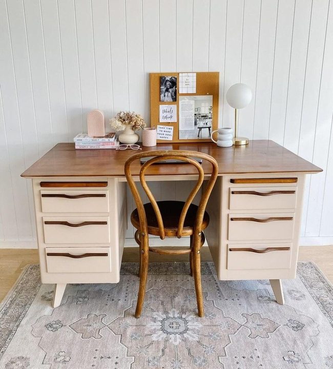 Painted Wood Meets Natural Grain