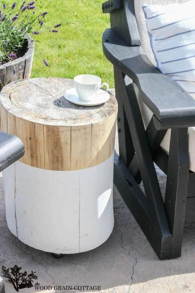 Wooden Patio With Herb Garden
