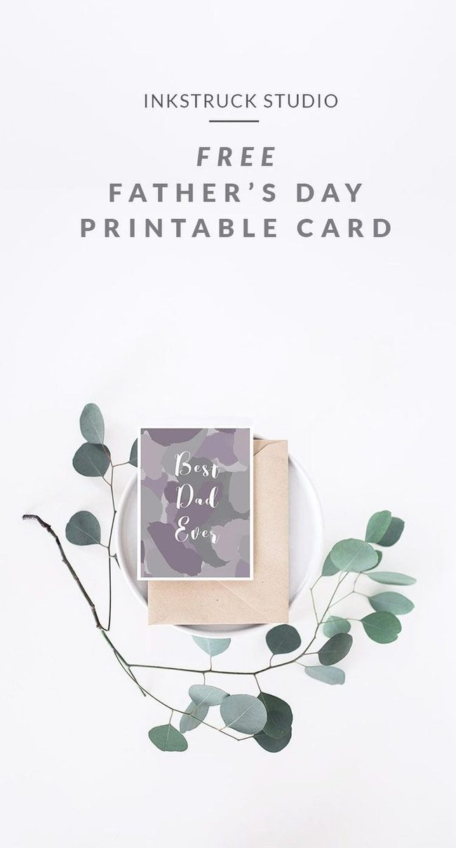 Purple Geometric Dad Card