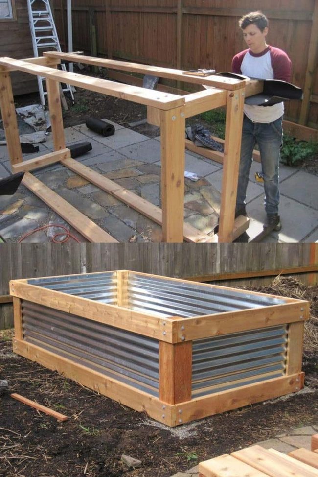 Industrial Metal Garden Beds