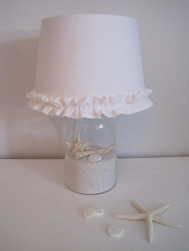 Transparent Sand And Seashell Lamp