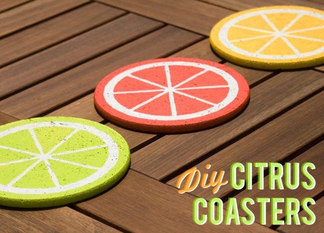 Citrus Slice Wood Coasters