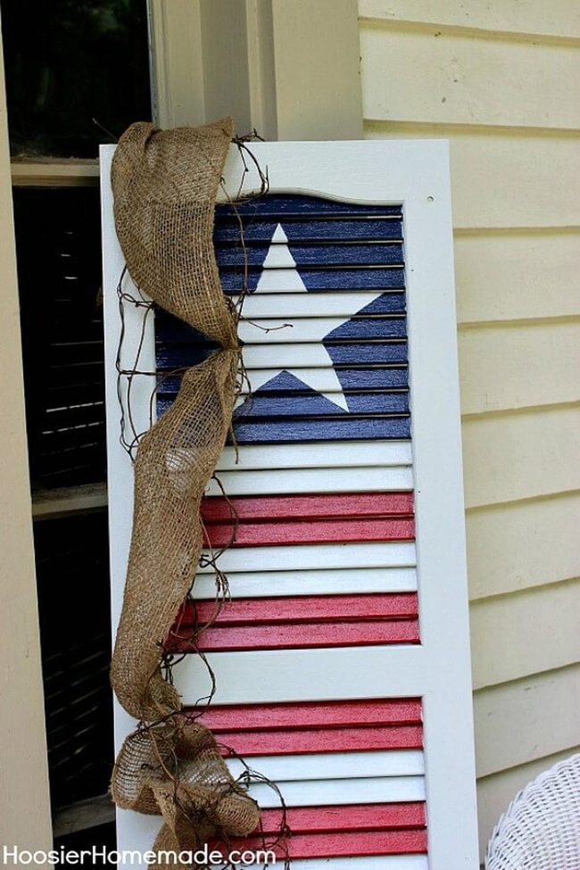 Silver Stars On Louvered Shutters
