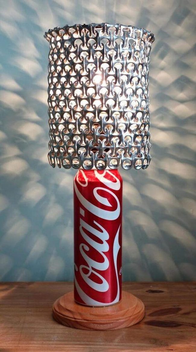 Red Can Pull-Tab Lamp