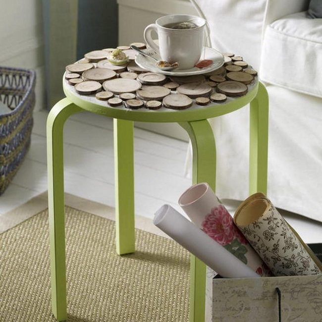 Lime Green Legs, Natural Wood Warmth