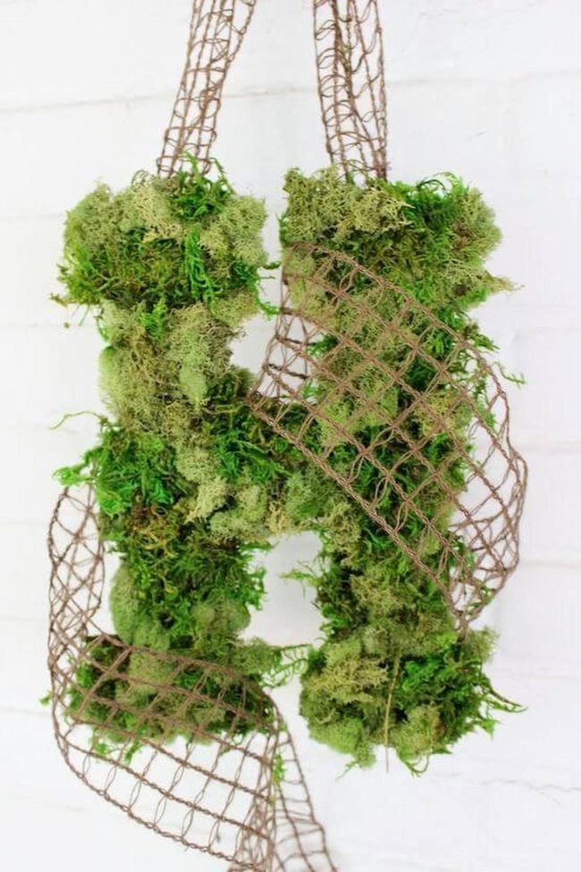 Moss-Covered Letter Wall Art