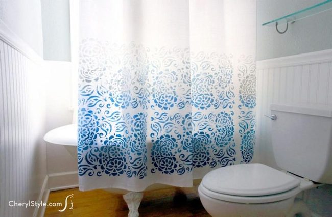 Blue Patterned Bathroom Elegance