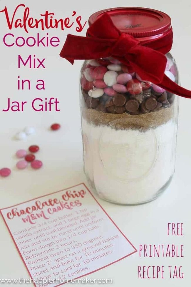 Pink M&M Mason Jar Gift