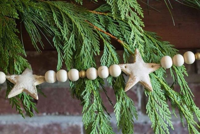Evergreen Stars On Brick