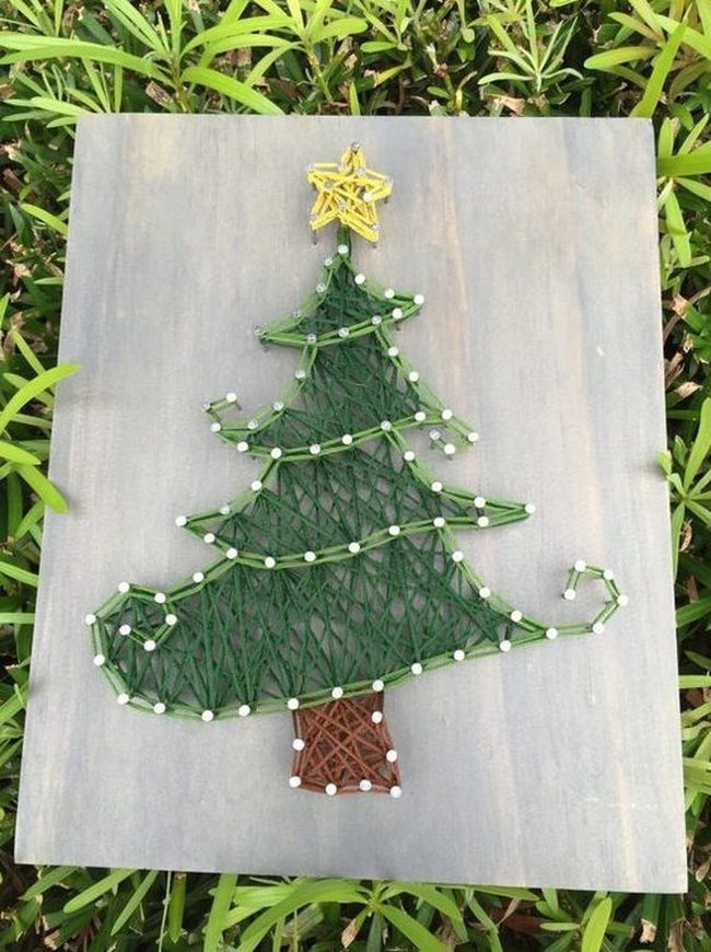 Green Thread Tree With Yellow Star