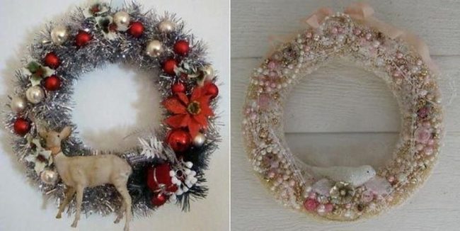 Red Gold Sparkle Wreath