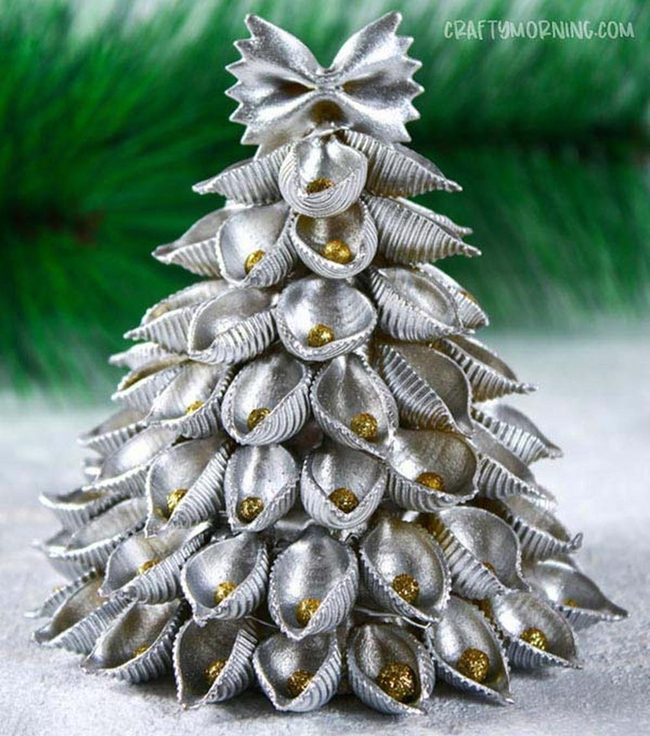 Silver Pasta Christmas Tree