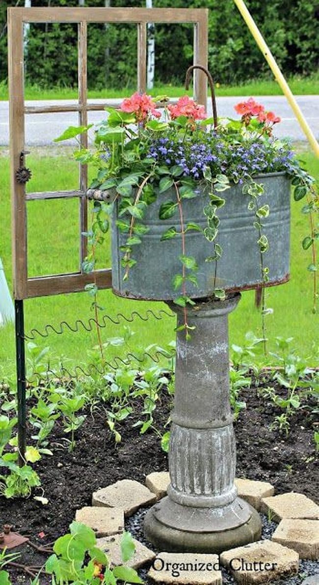 Upcycled Garden Bird Stations