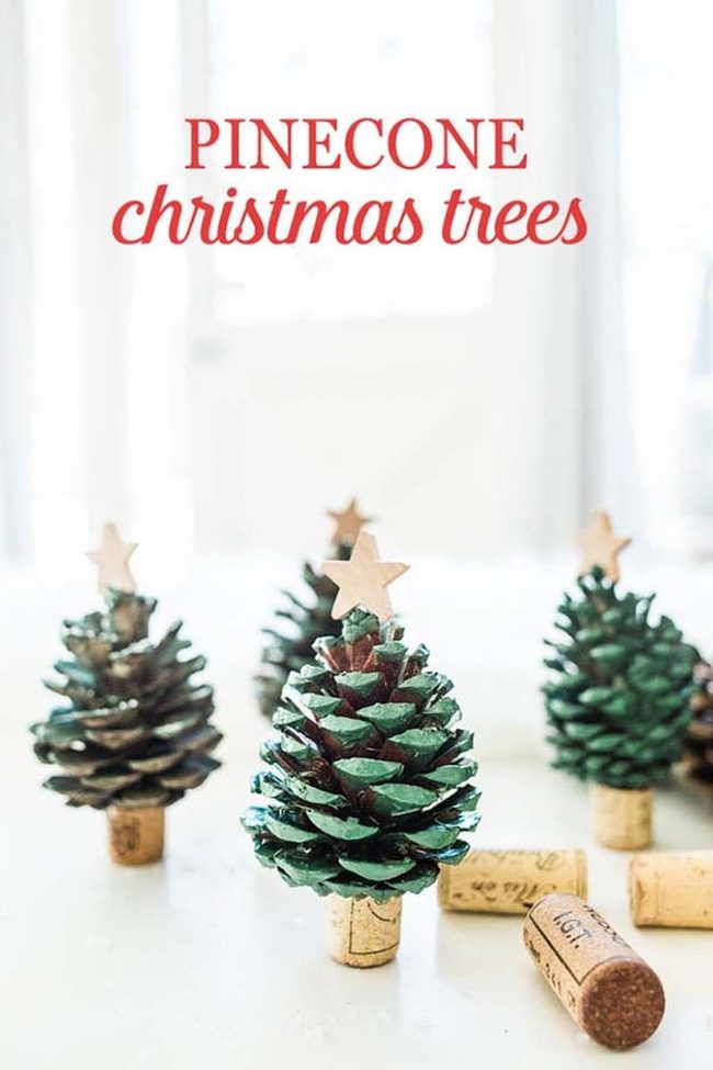 Pinecone Trees With Cork Bases