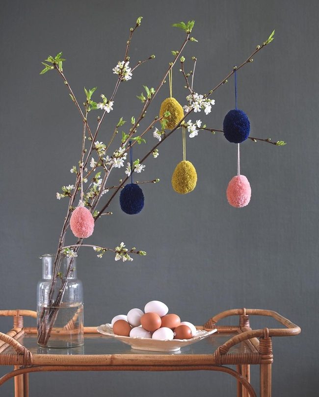 Green Branches, White Blooms, Fuzzy Eggs