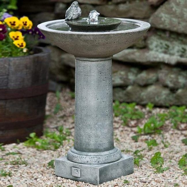 Bird Bath From Reclaimed Materials