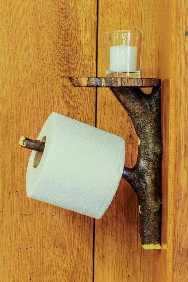 Natural Branch Paper Holder