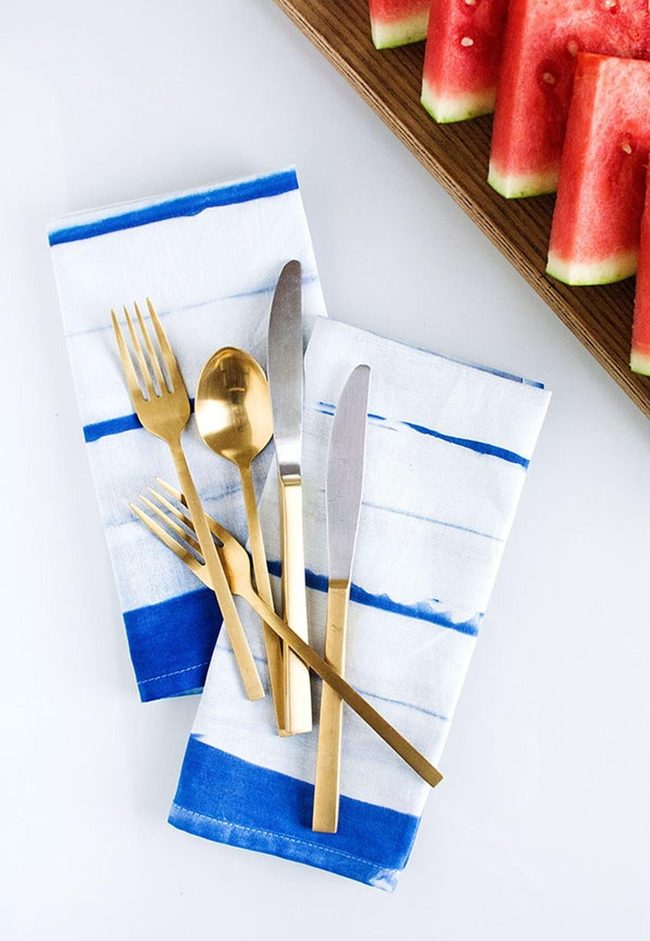 Gold Utensils With Watermelon Pops