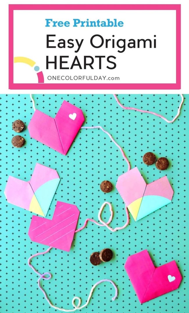 Pink Paper Hearts With Chocolate Accents