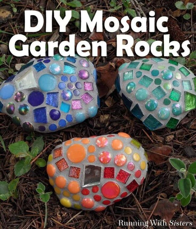 Broken Glass Garden Art