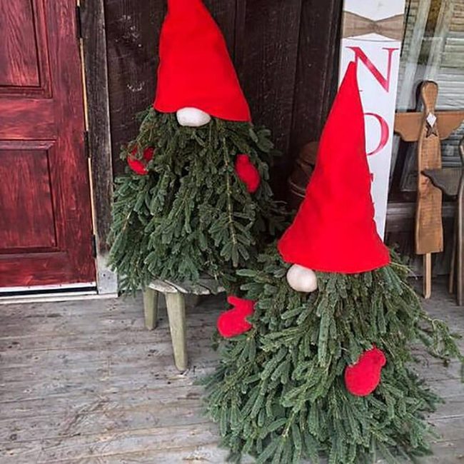 Red-Hatted Garden Gnome Christmas