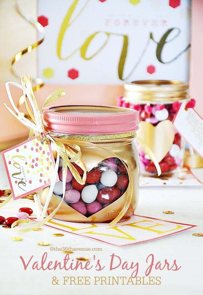 Gold Heart Candy Jar Shine
