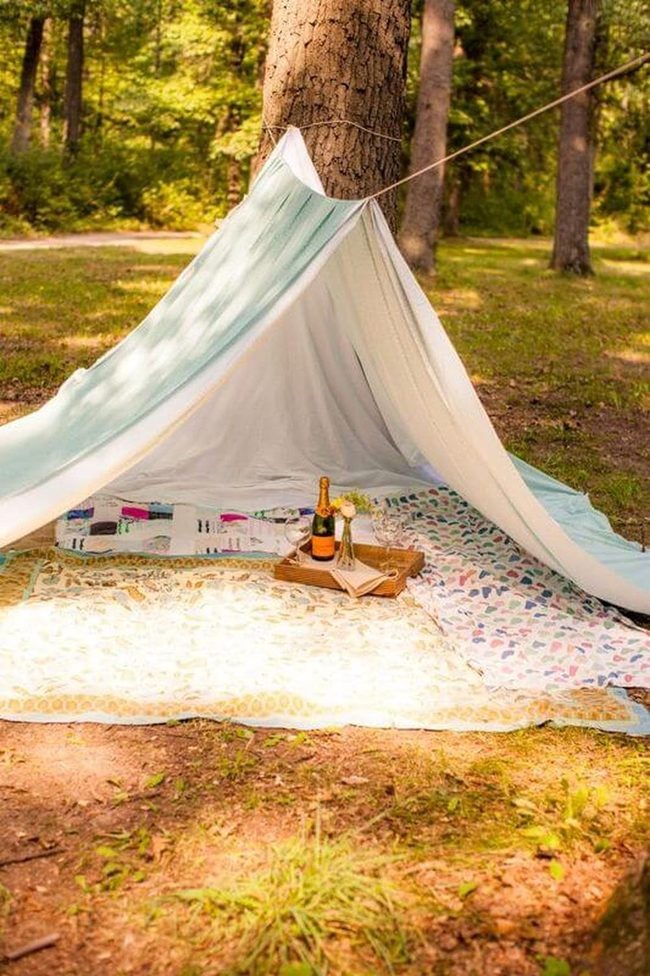 Vintage Fabric Garden Canopy