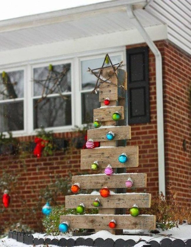 Wooden Trees, Colorful Ornaments