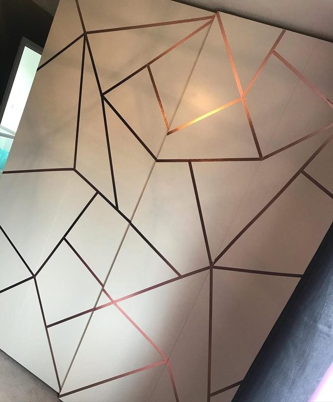 Light Panels, Geometric Metal Lines
