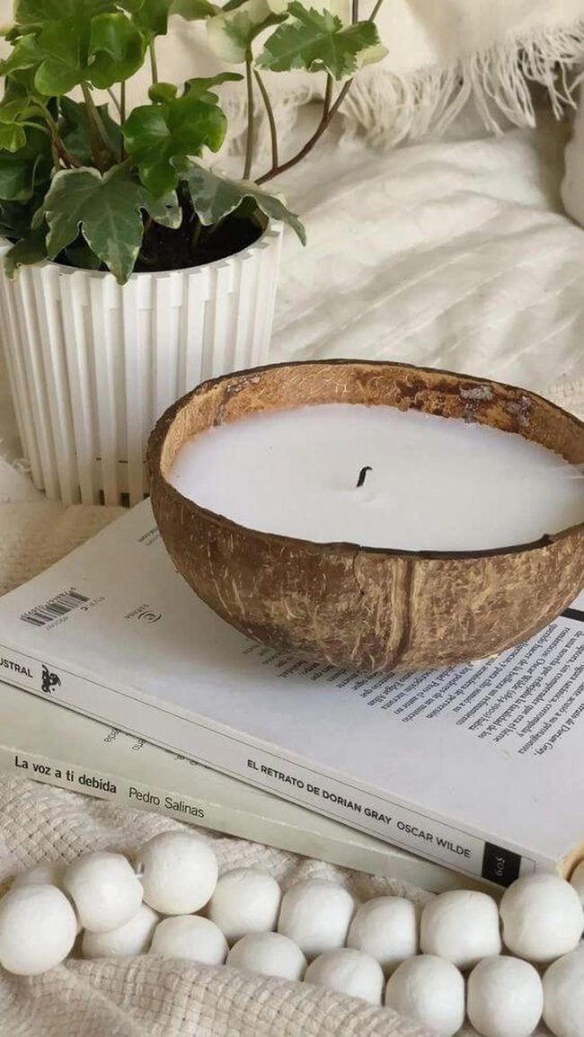Coconut Shell Candlelight Vessels
