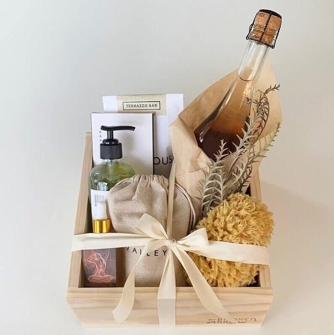 Natural Wood Spa Gift Box