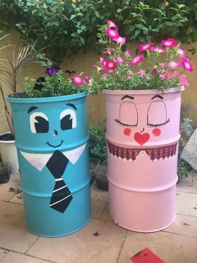 Recycled Metal Cans Blooming
