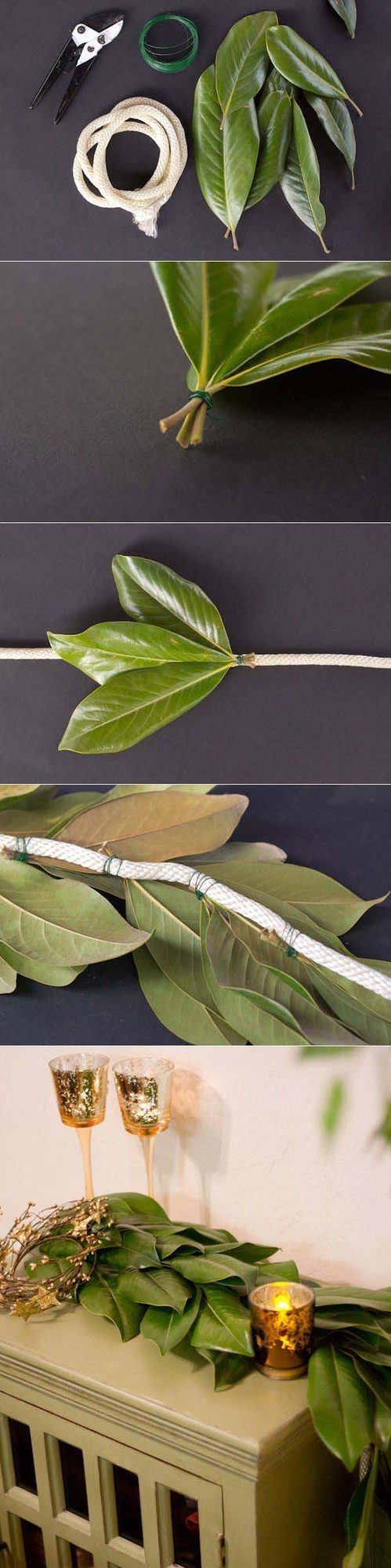 Green Leaf Rope Garland