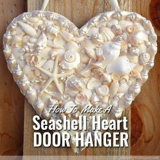 Seashell Shimmer Door Heart